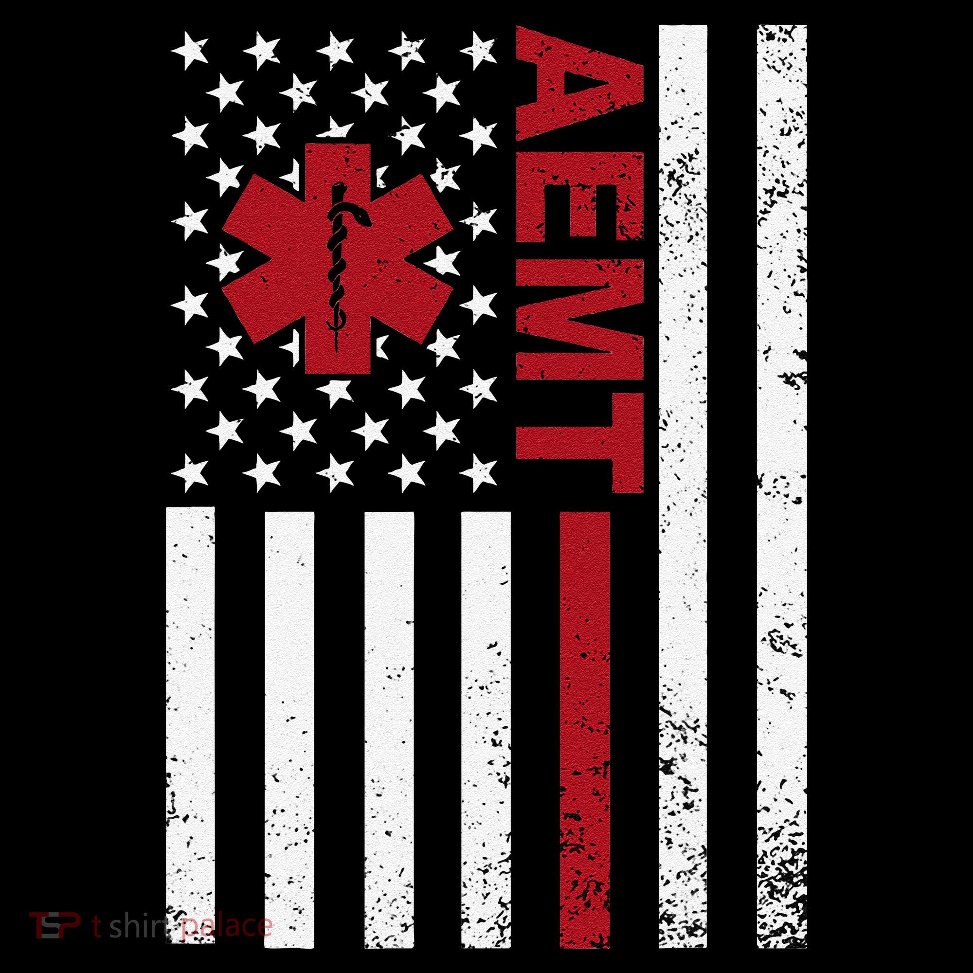 Aemt Advanced Emergency Medical Technician Usa Flag Women's Hoodie
