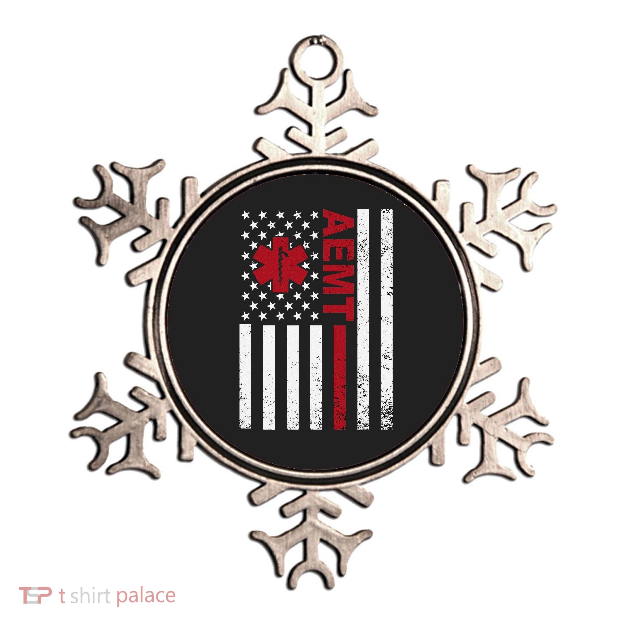 Aemt Advanced Emergency Medical Technician Usa Flag Ornament