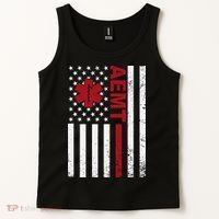 Aemt Advanced Emergency Medical Technician Usa Flag Tank Top thumb 2