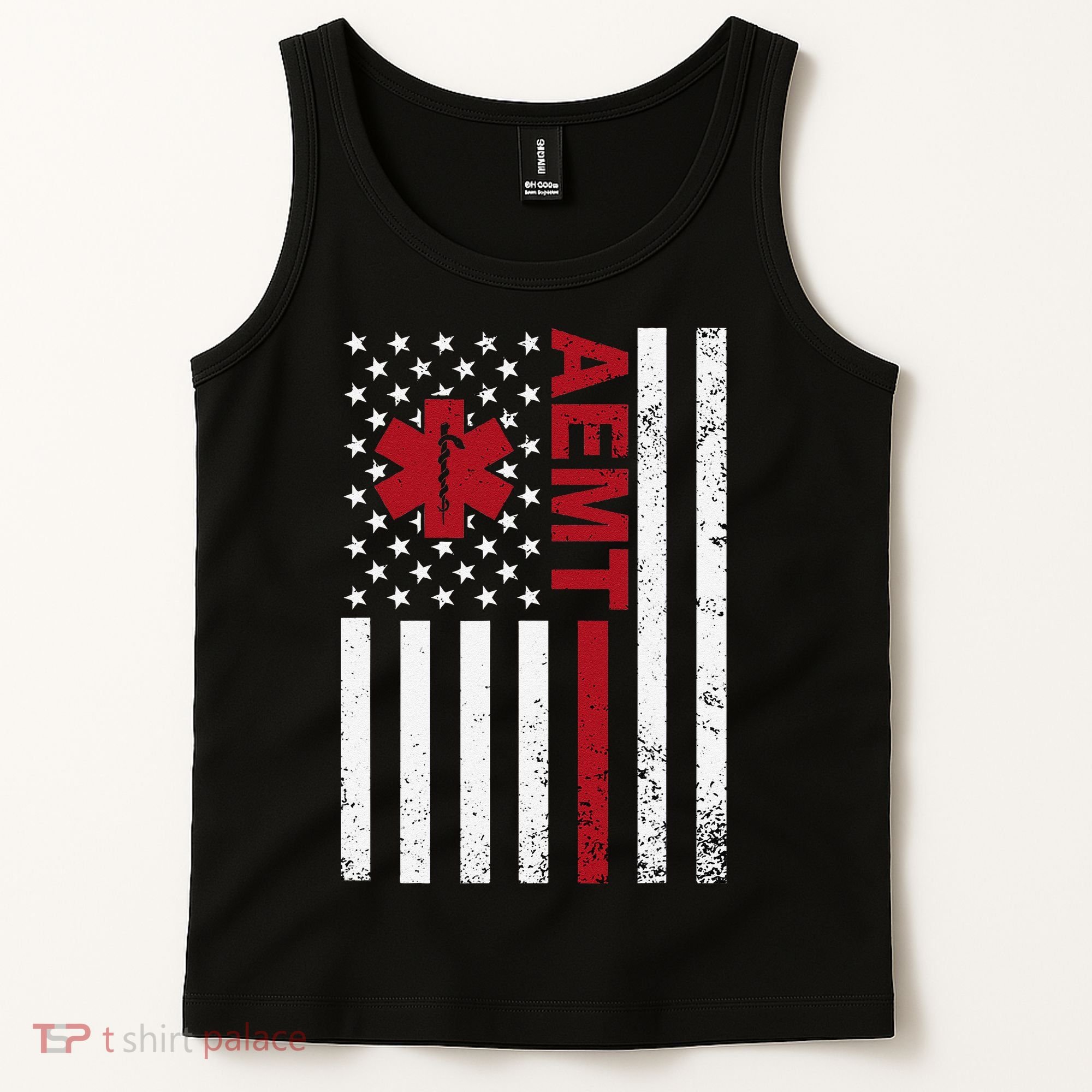 Aemt Advanced Emergency Medical Technician Usa Flag Tank Top