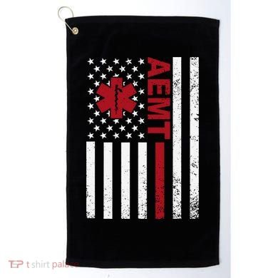 Aemt Advanced Emergency Medical Technician Usa Flag Golf Towel