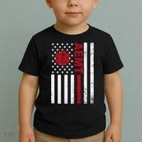 Aemt Advanced Emergency Medical Technician Usa Flag Toddler T-Shirt thumb 2