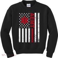 Aemt Advanced Emergency Medical Technician Usa Flag Kids Sweatshirt thumb 0