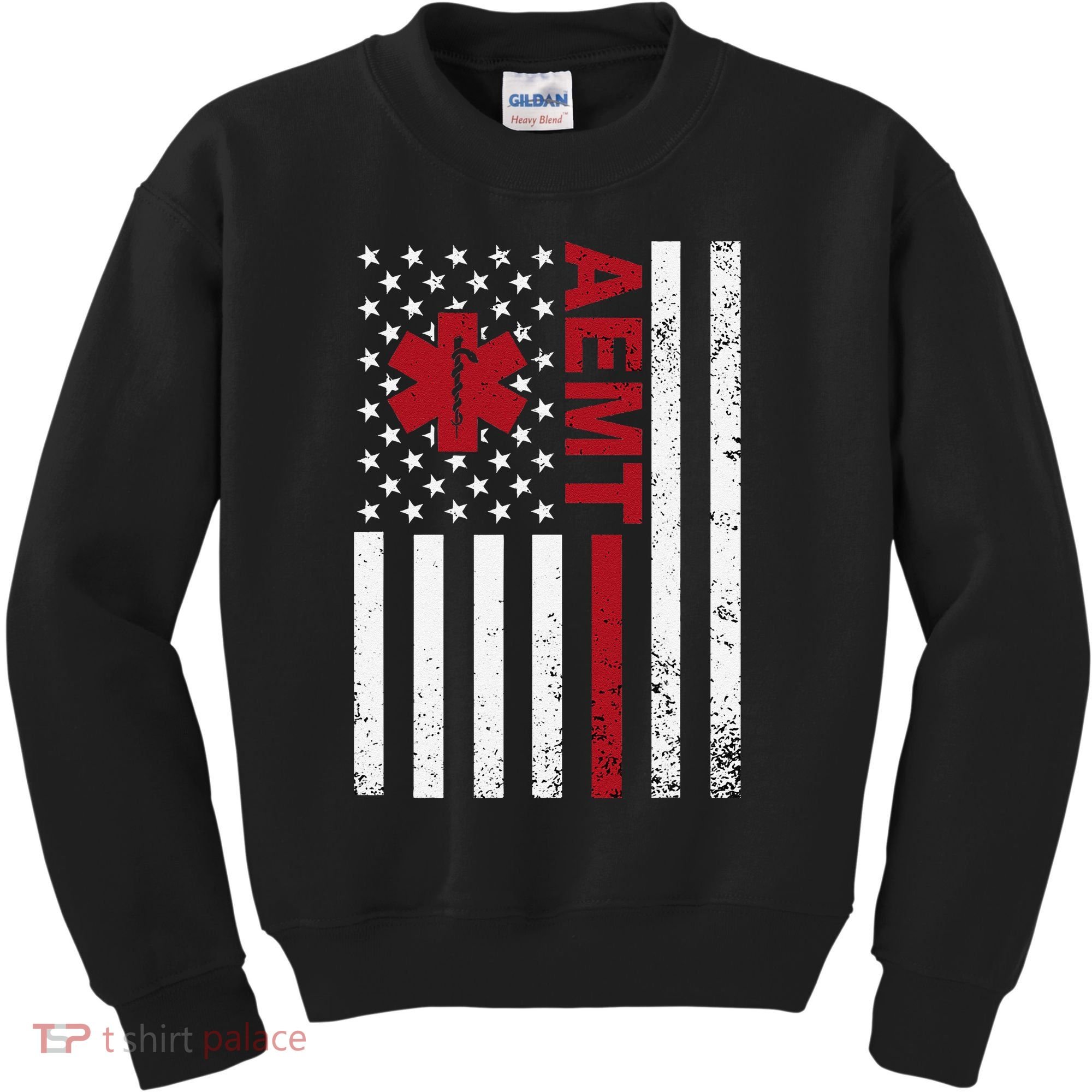 Aemt Advanced Emergency Medical Technician Usa Flag Kids Sweatshirt