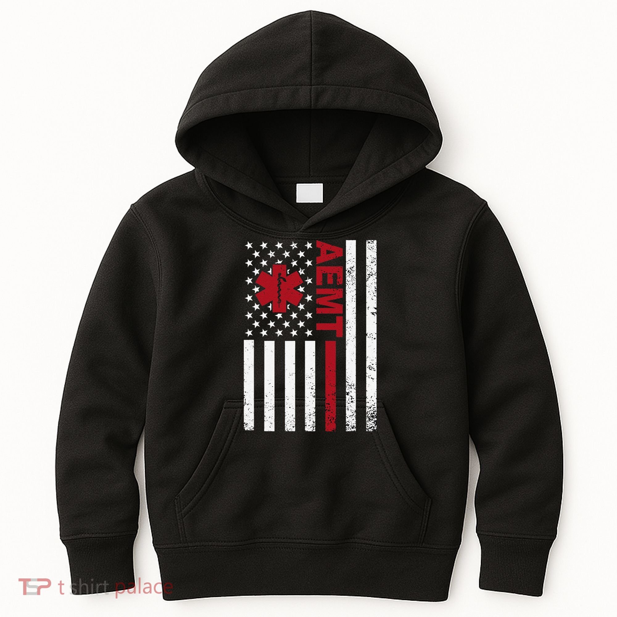 Aemt Advanced Emergency Medical Technician Usa Flag Kids Hoodie