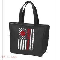 Aemt Advanced Emergency Medical Technician Usa Flag Tote Bag thumb 3