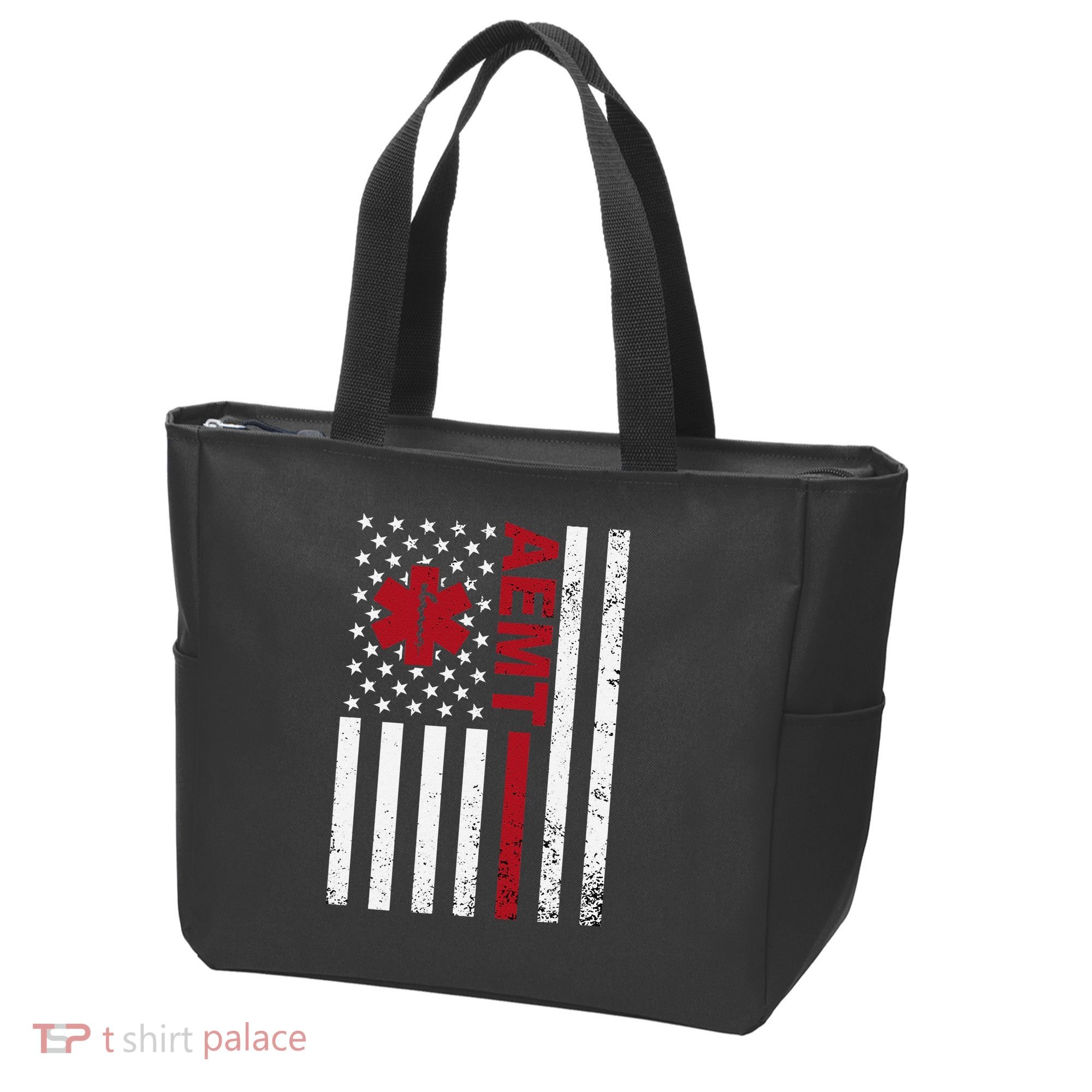 Aemt Advanced Emergency Medical Technician Usa Flag Tote Bag