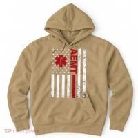 Aemt Advanced Emergency Medical Technician Usa Flag Hoodie thumb 0