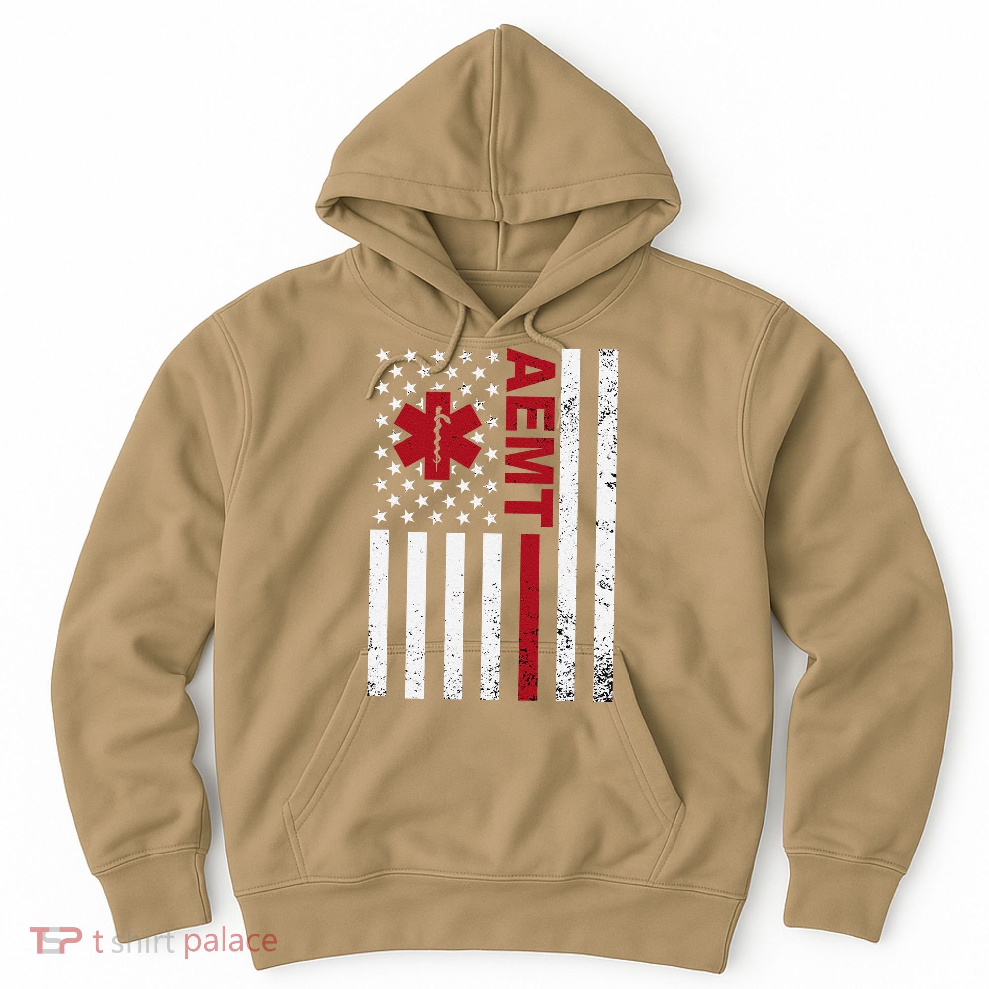 Aemt Advanced Emergency Medical Technician Usa Flag Hoodie
