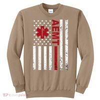 Aemt Advanced Emergency Medical Technician Usa Flag Sweatshirt thumb 0