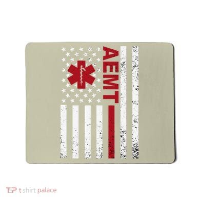Aemt Advanced Emergency Medical Technician Usa Flag Mousepad
