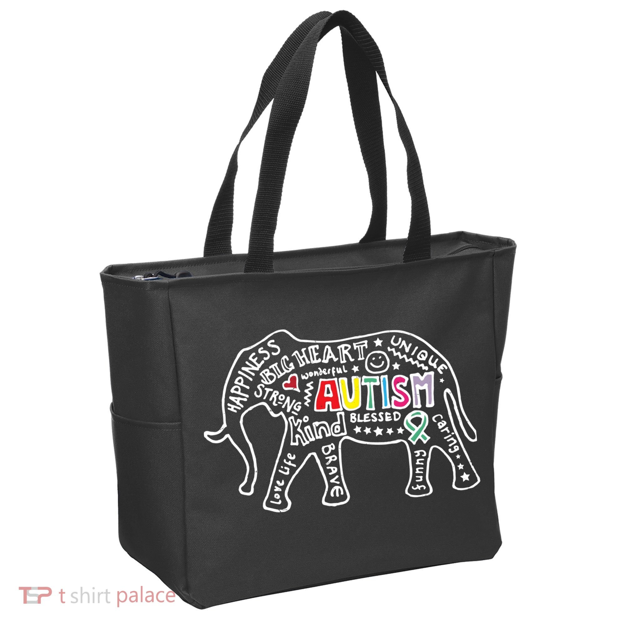 Autism Awareness Elephant Pride Tote Bag