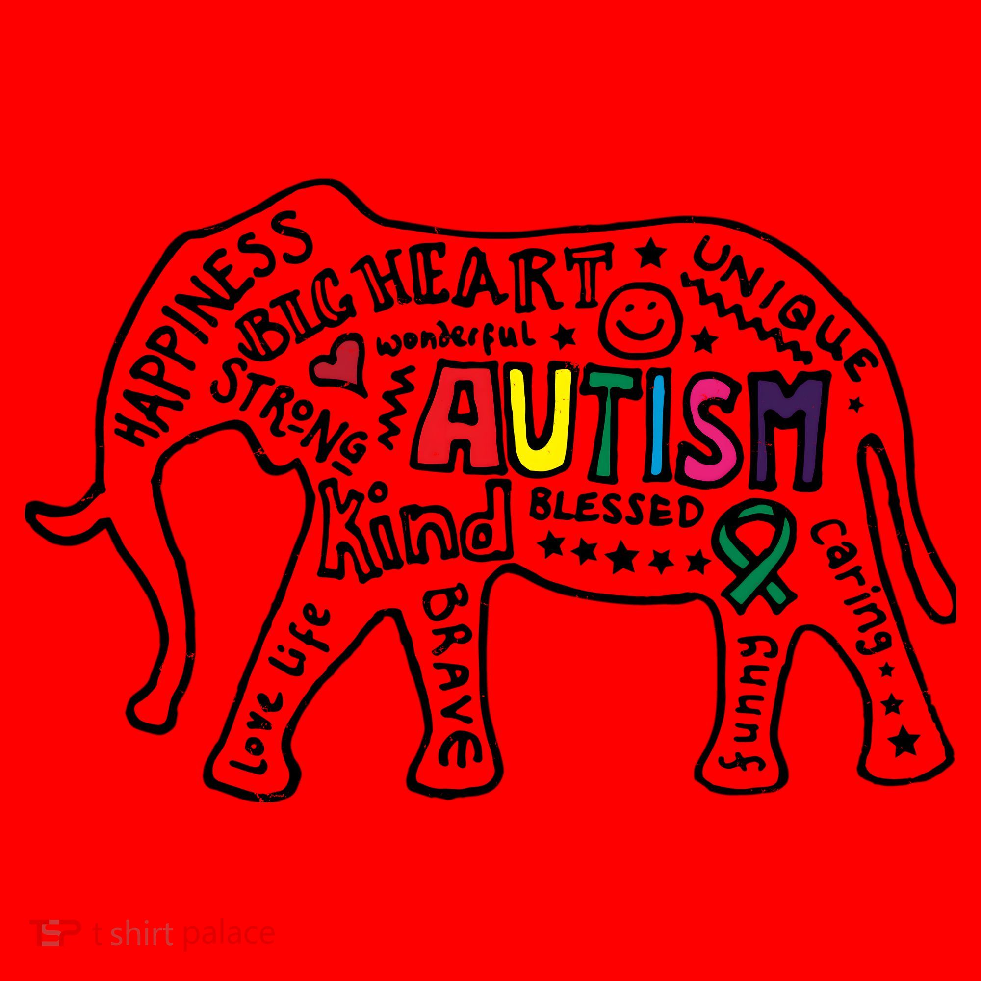 Autism Awareness Elephant Pride Santa Hat