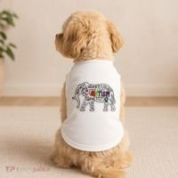 Autism Awareness Elephant Pride Doggie Tank thumb 2
