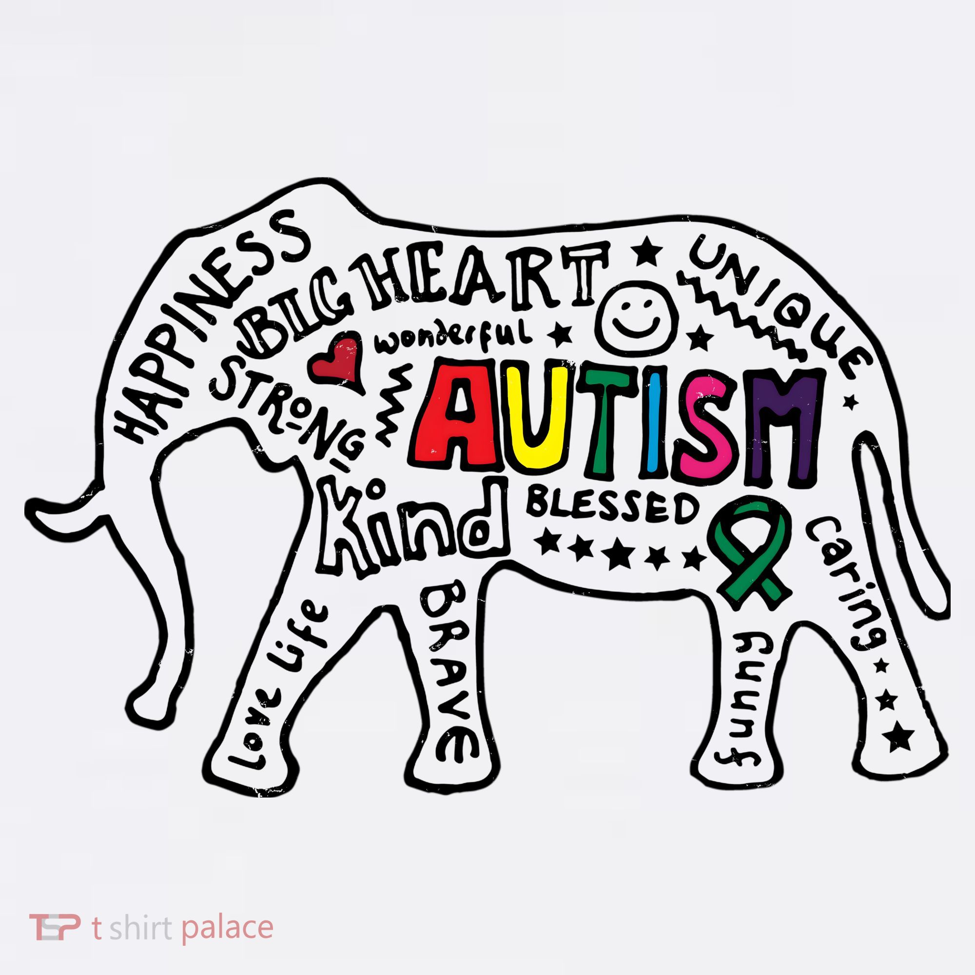 Autism Awareness Elephant Pride Doggie Tank
