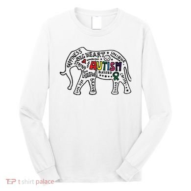 Autism Awareness Elephant Pride Long Sleeve Shirt