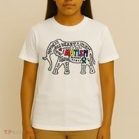 Autism Awareness Elephant Pride T-Shirt thumb 4