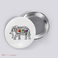 Autism Awareness Elephant Pride Button thumb 0