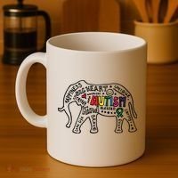 Autism Awareness Elephant Pride Coffee Mug thumb 4