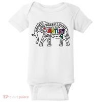 Autism Awareness Elephant Pride Baby Bodysuit thumb 0