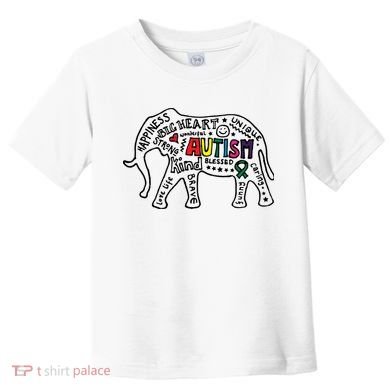 Autism Awareness Elephant Pride Toddler T-Shirt