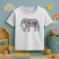 Autism Awareness Elephant Pride Toddler T-Shirt thumb 3