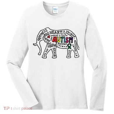Autism Awareness Elephant Pride Women's Long Sleeve Shirt