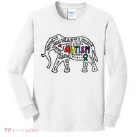 Autism Awareness Elephant Pride Kids Long Sleeve Shirt thumb 0