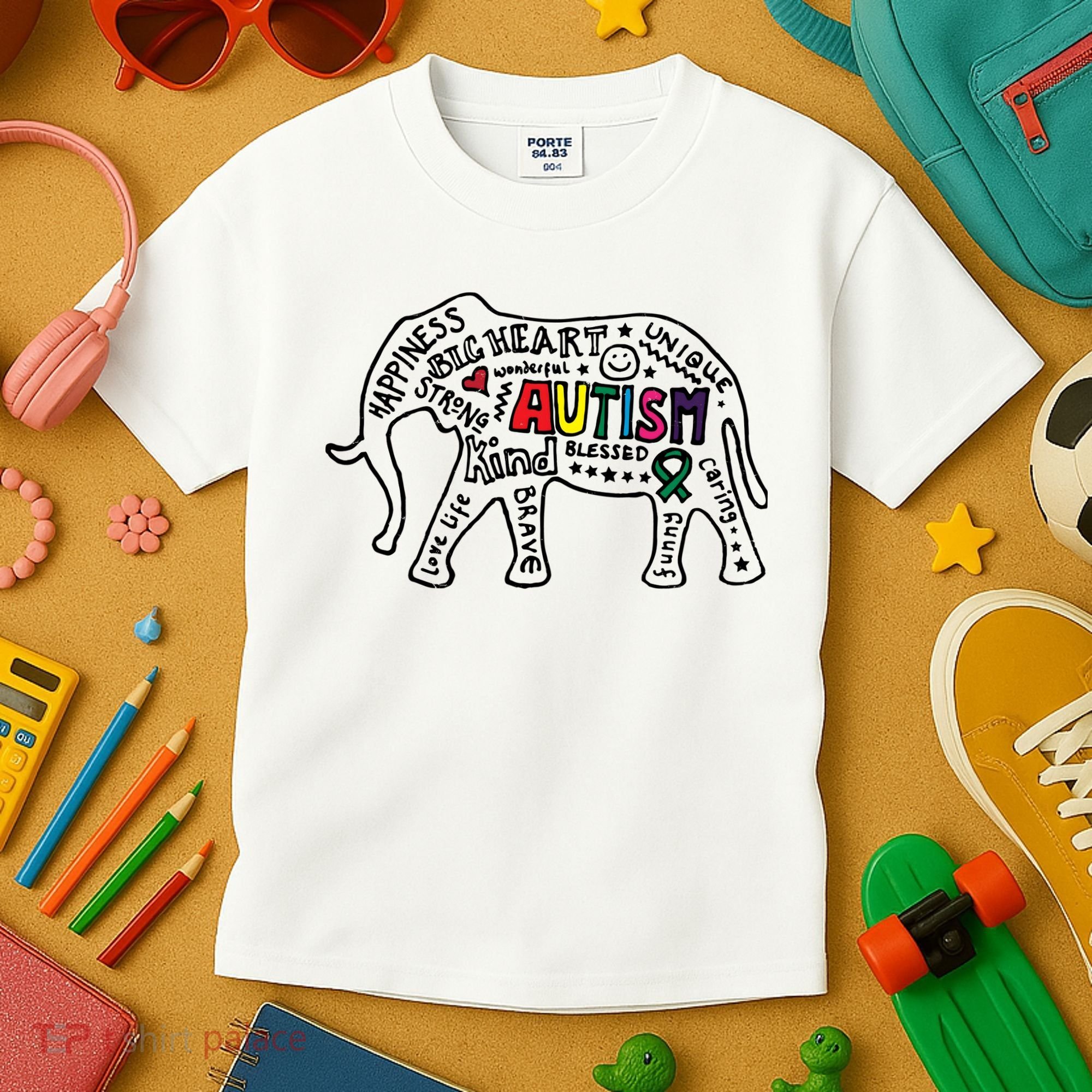 Autism Awareness Elephant Pride Kids T-Shirt