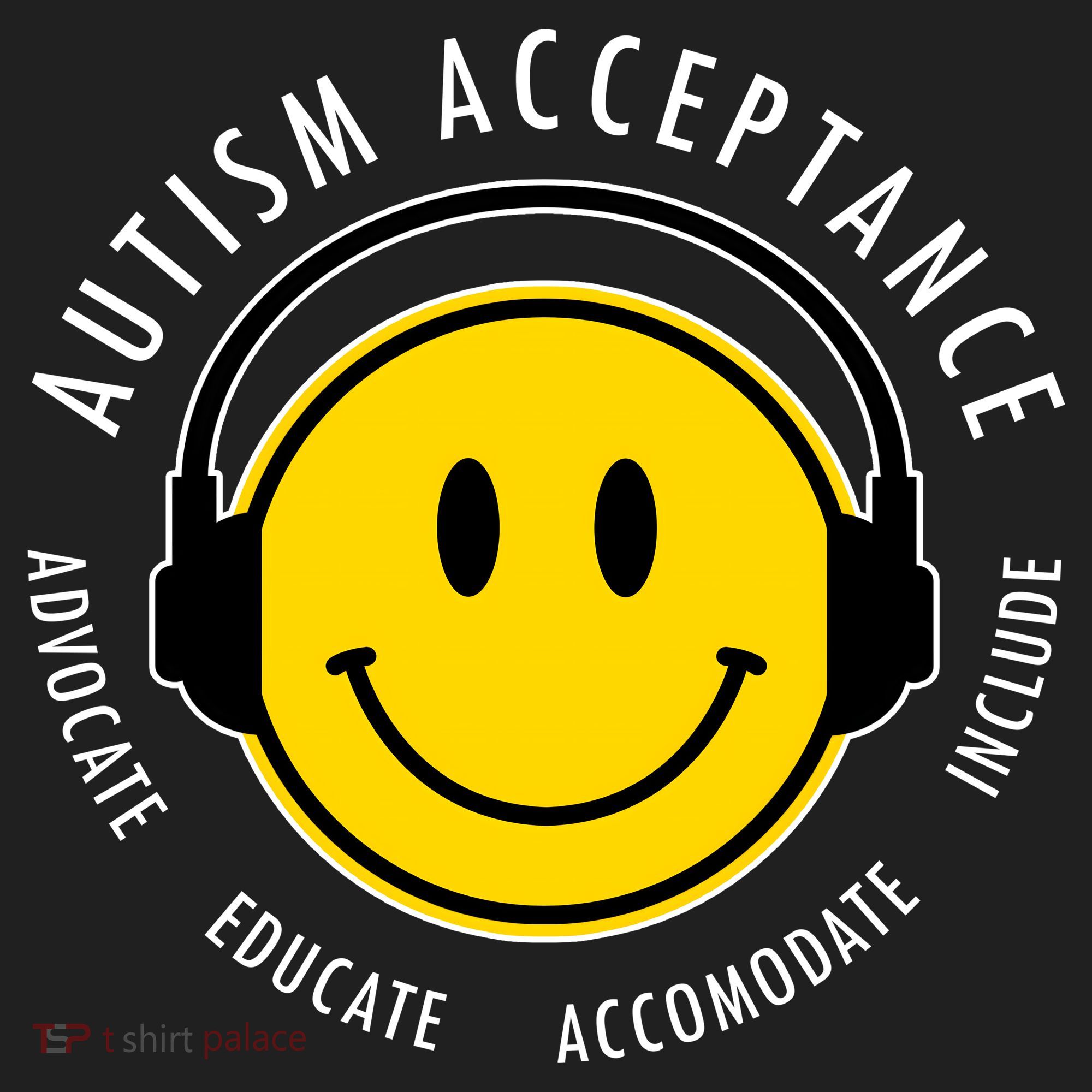 Autism Acceptance Educate Smiley Headphone Women's Sweatshirt