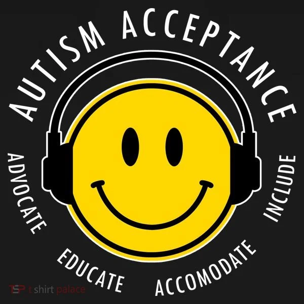 Autism Acceptance Educate Smiley Headphone Bucket Hat