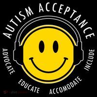 Autism Acceptance Educate Smiley Headphone Women's Hoodie thumb 2