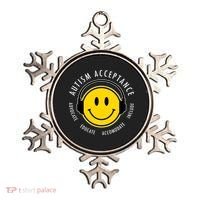 Autism Acceptance Educate Smiley Headphone Ornament thumb 0