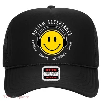 Autism Acceptance Educate Smiley Headphone Hat