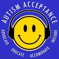 Autism Acceptance Educate Smiley Headphone T-Shirt thumb 7