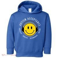 Autism Acceptance Educate Smiley Headphone Toddler Hoodie thumb 0