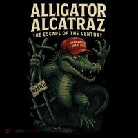 Alligator Alcatraz Escape Warning MAGA Doggie Tank thumb 4