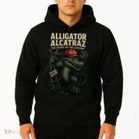 Alligator Alcatraz Escape Warning MAGA Hoodie thumb 2