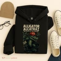 Alligator Alcatraz Escape Warning MAGA Hoodie thumb 4