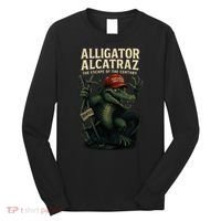 Alligator Alcatraz Escape Warning MAGA Long Sleeve Shirt thumb 0