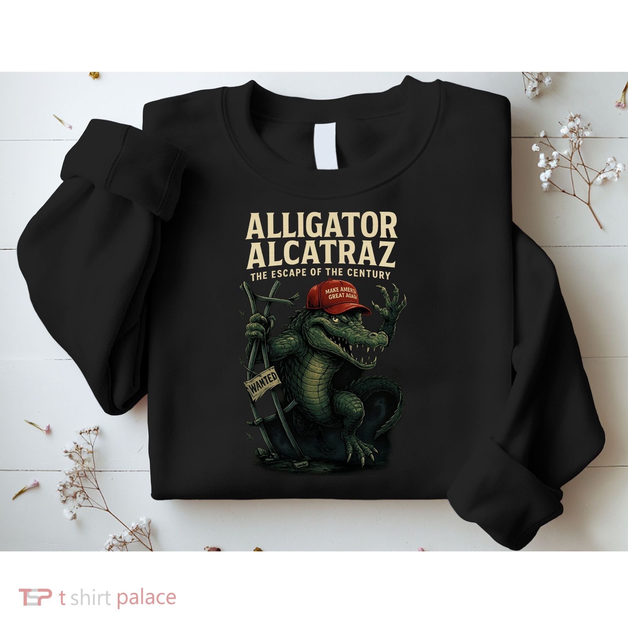 Alligator Alcatraz Escape Warning MAGA Sweatshirt