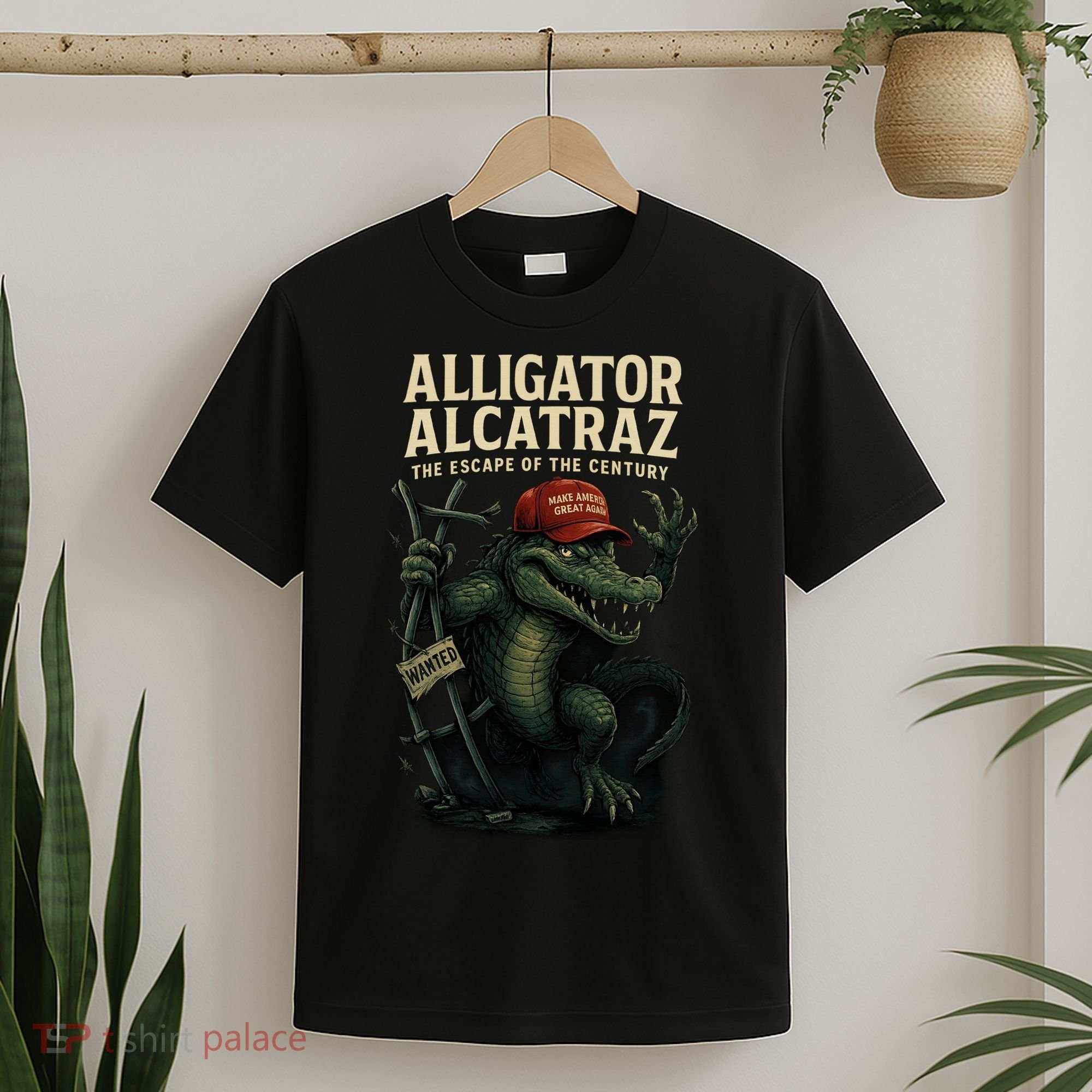 Alligator Alcatraz Escape Warning MAGA T-Shirt