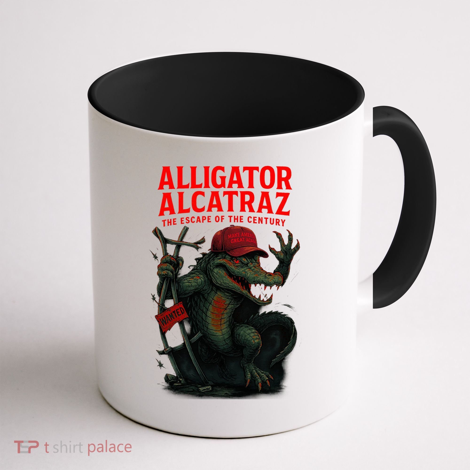 Alligator Alcatraz Escape Warning MAGA Coffee Mug
