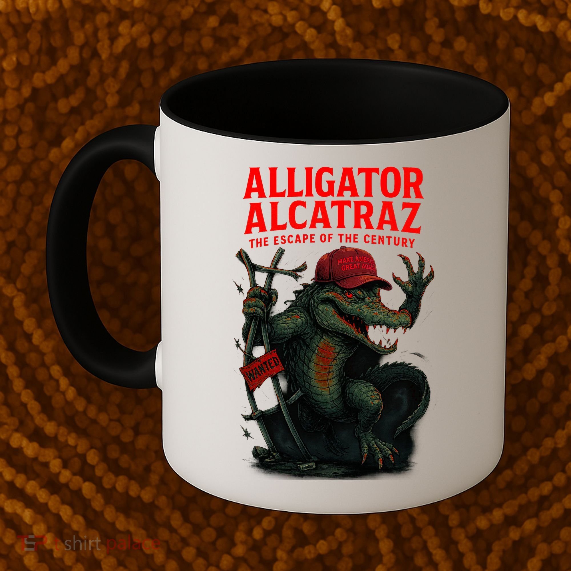 Alligator Alcatraz Escape Warning MAGA Coffee Mug