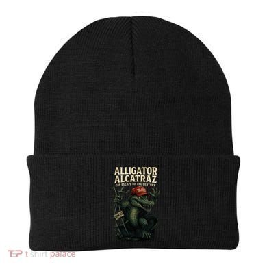Alligator Alcatraz Escape Warning MAGA Beanie