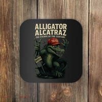 Alligator Alcatraz Escape Warning MAGA Coaster thumb 0