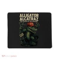 Alligator Alcatraz Escape Warning MAGA Mousepad thumb 0