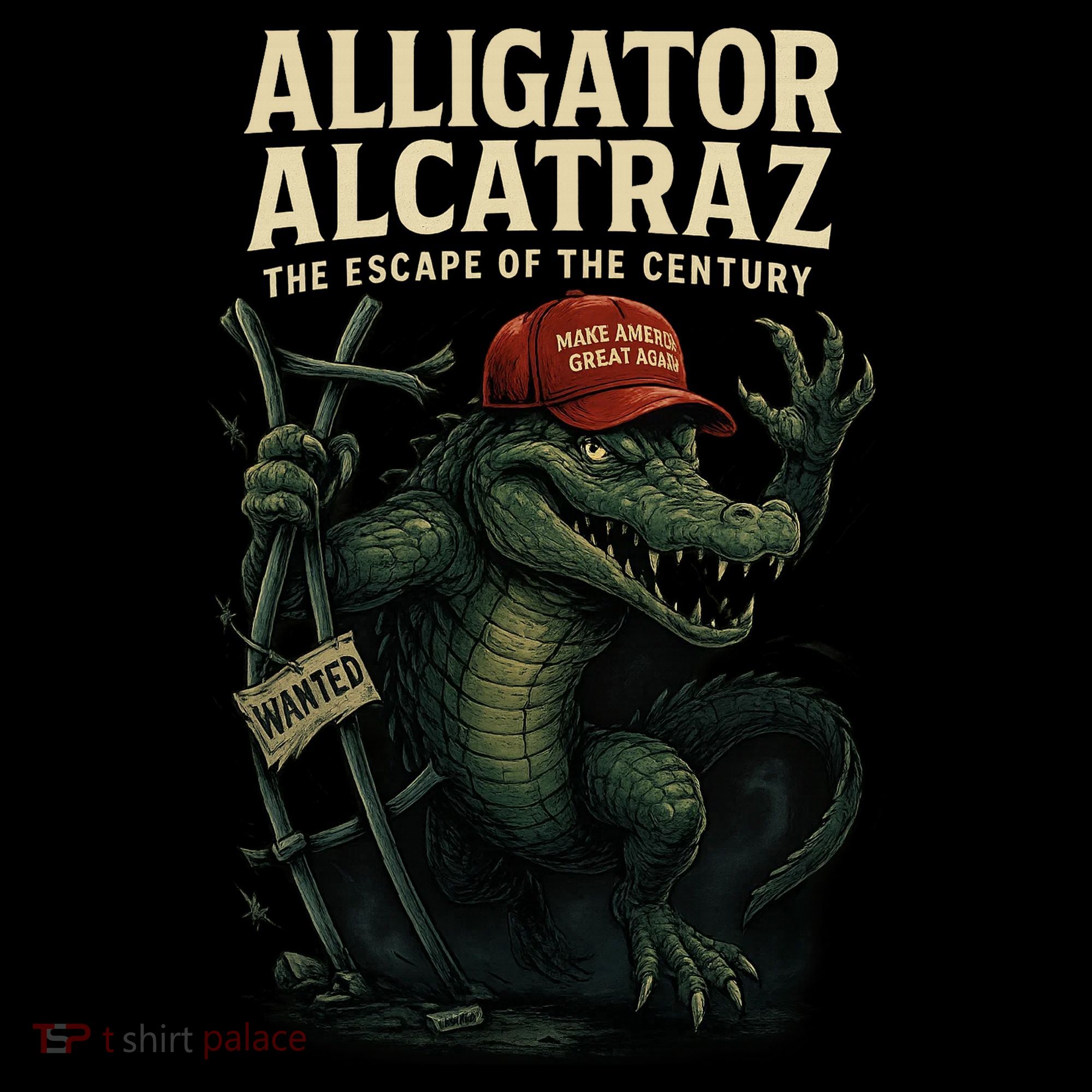 Alligator Alcatraz Escape Warning MAGA Mousepad
