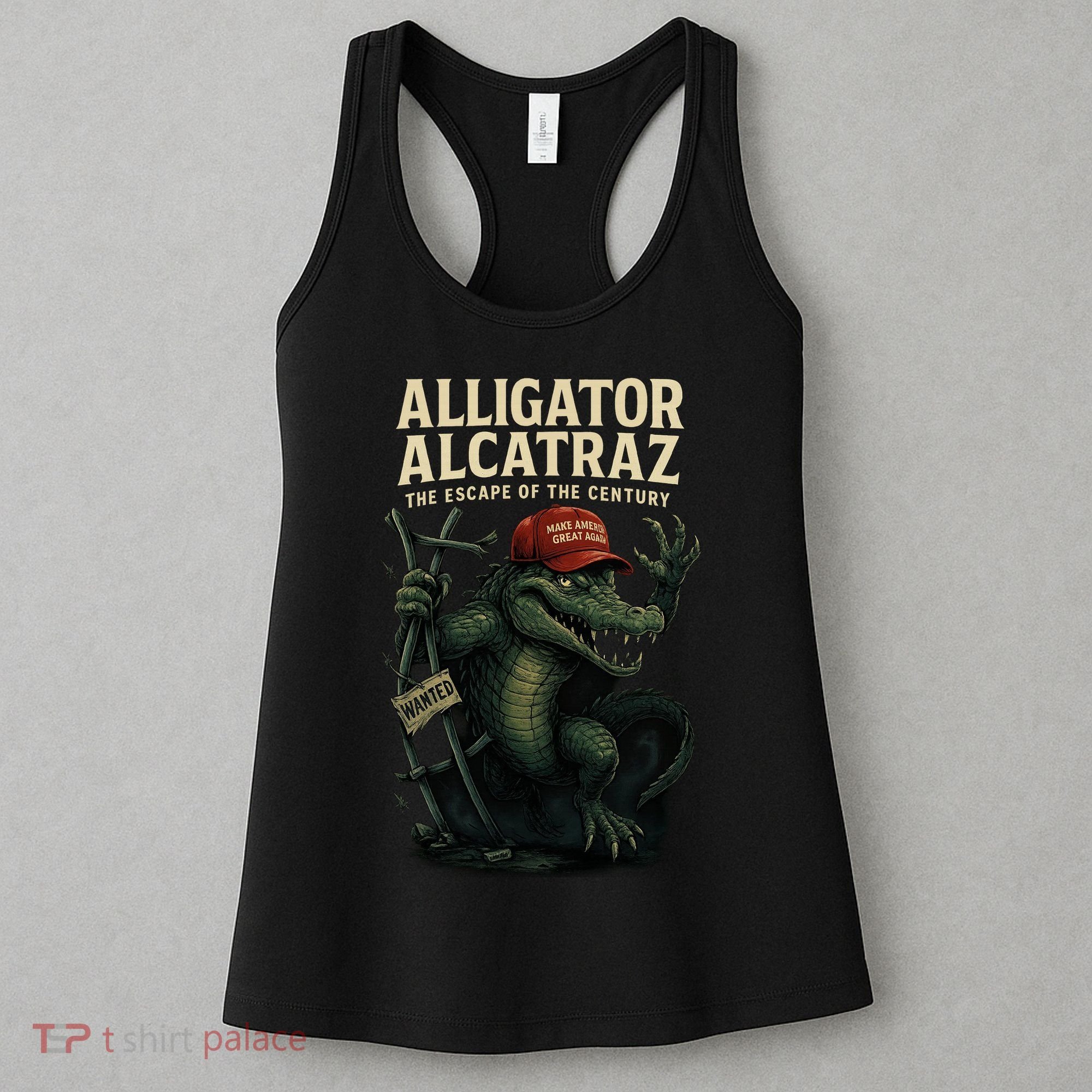 Alligator Alcatraz Escape Warning MAGA Women's Tank Top