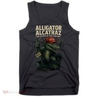 Alligator Alcatraz Escape Warning MAGA Tank Top thumb 0